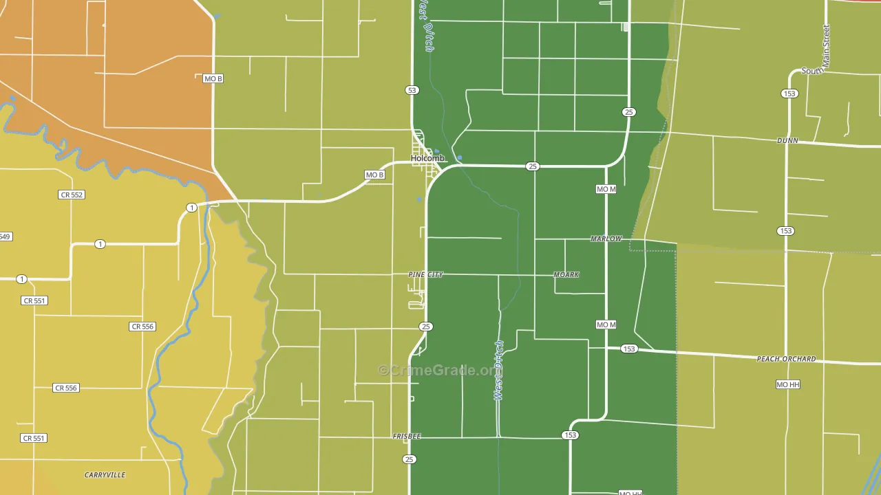 63852, MO Map of Drug-Related Crime Rates