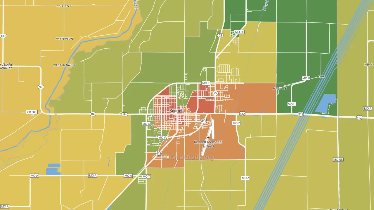 63857, MO Map of Drug-Related Crime Rates