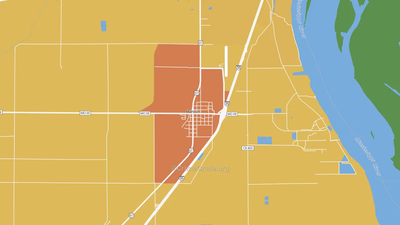 63866, MO Map of Drug-Related Crime Rates