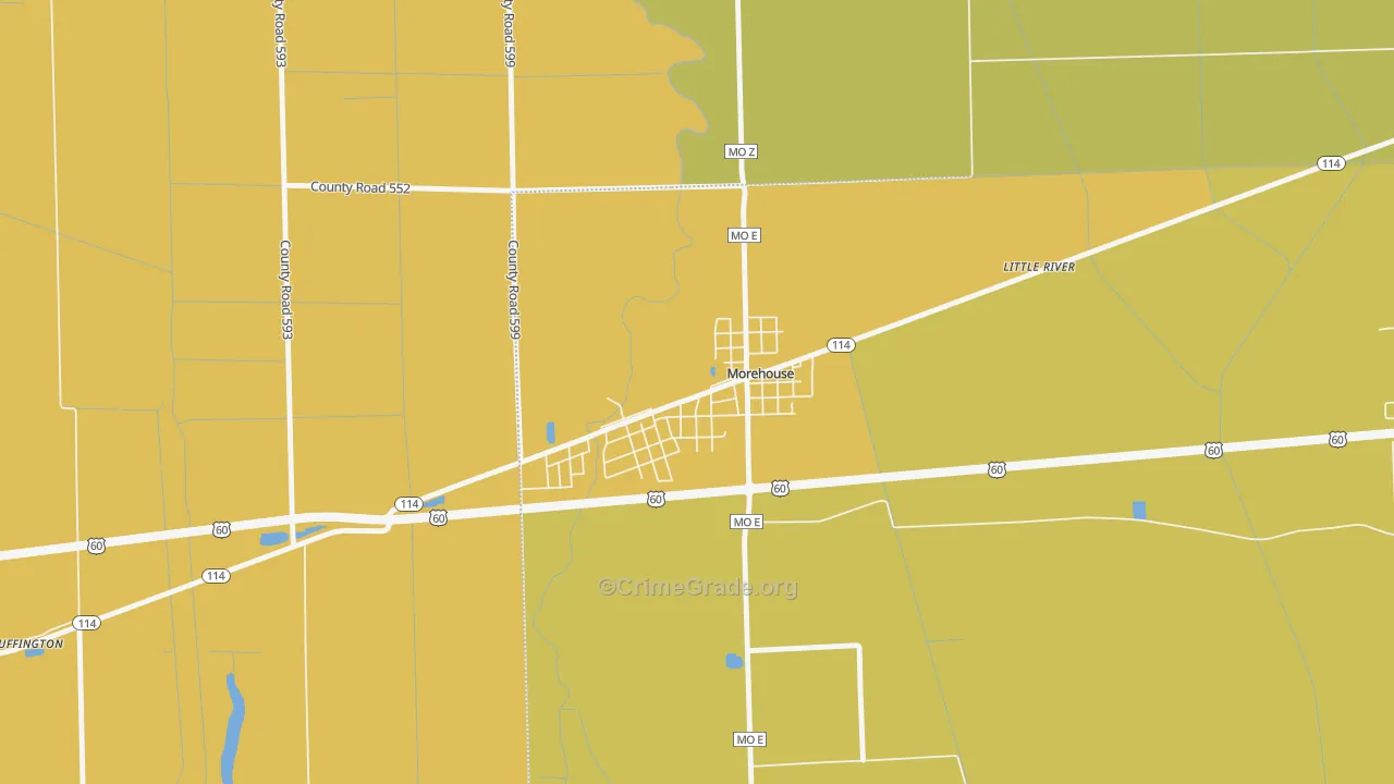 63868, MO Map of Drug-Related Crime Rates