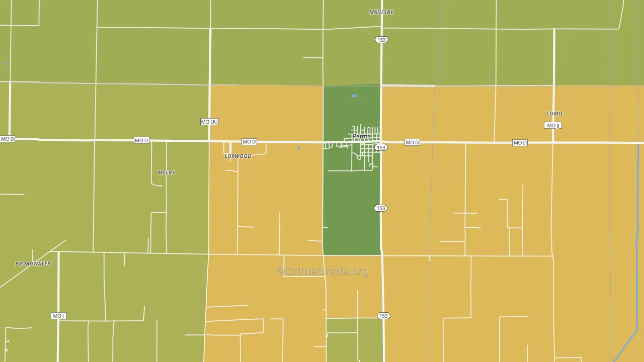63870, MO Map of Drug-Related Crime Rates