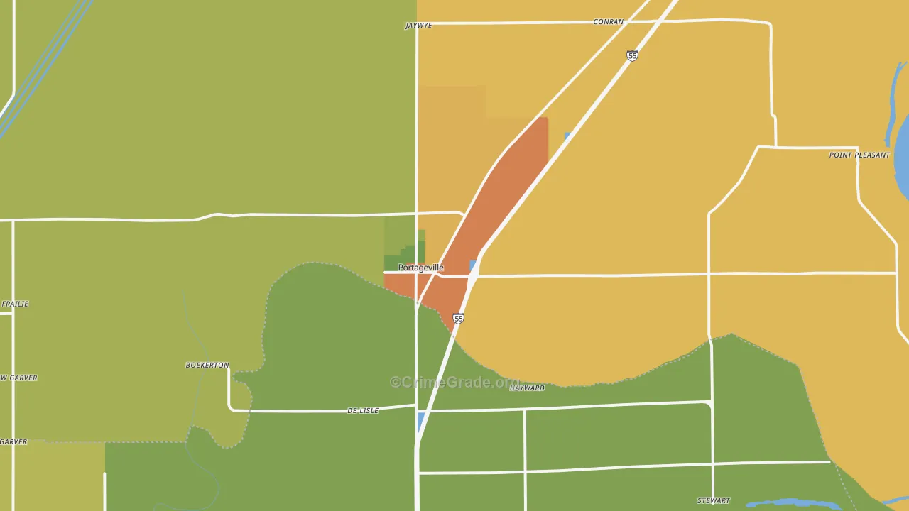 63873, MO Map of Drug-Related Crime Rates