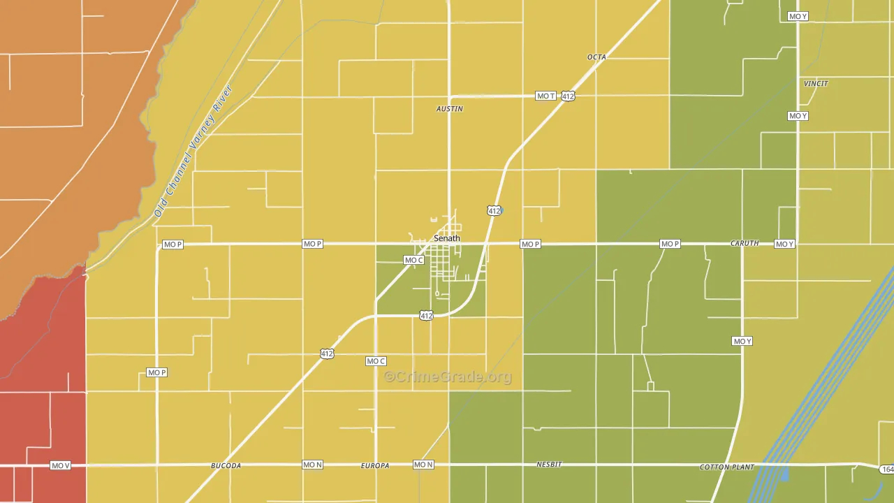 63876, MO Map of Drug-Related Crime Rates