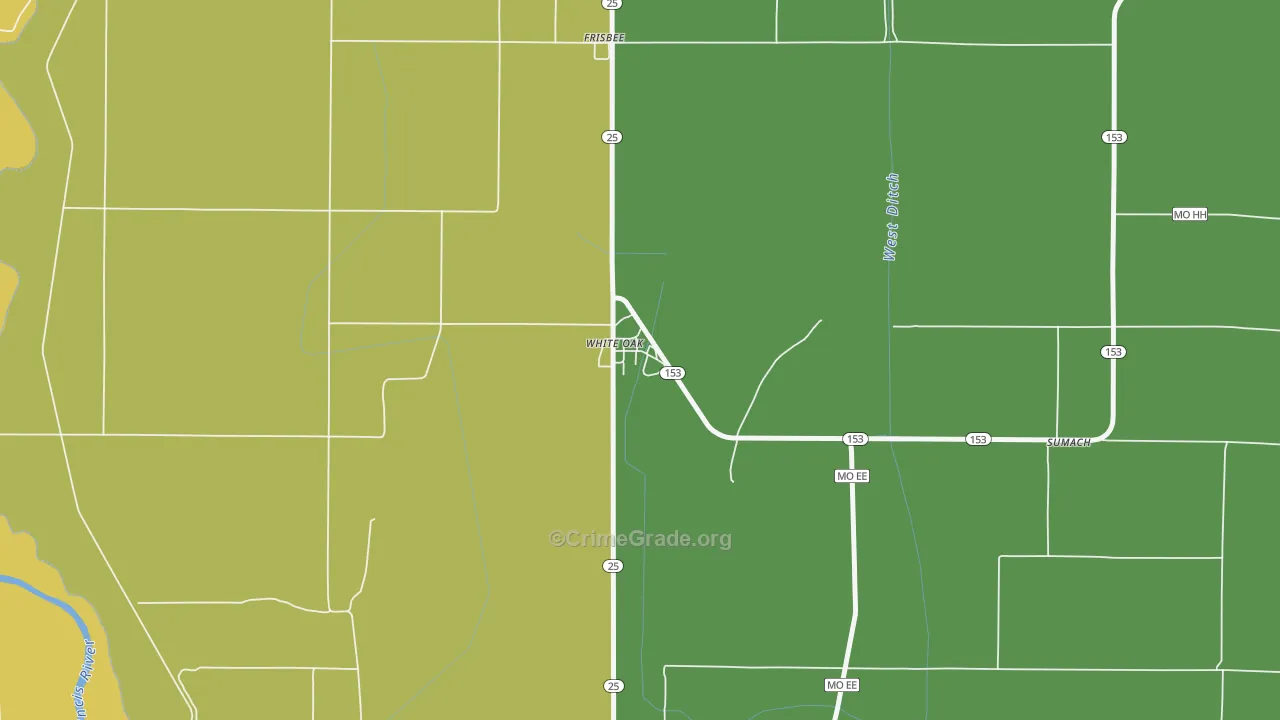 63880, MO Map of Drug-Related Crime Rates