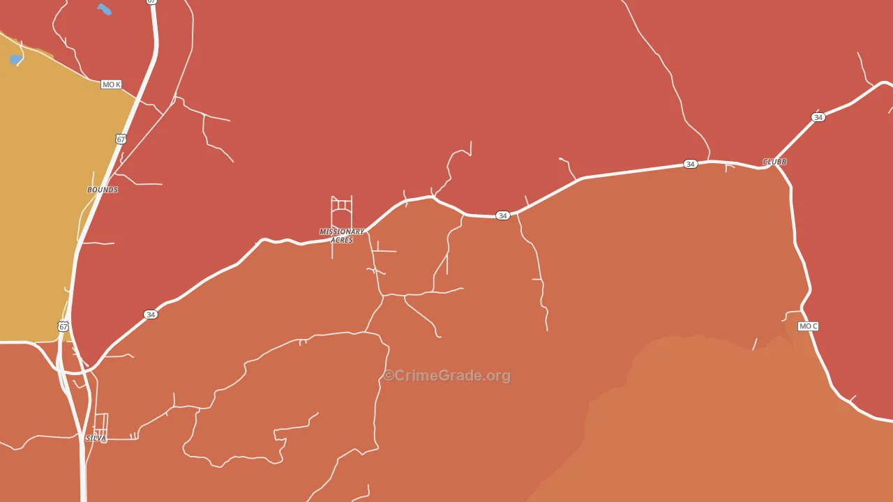 63934, MO Map of Drug-Related Crime Rates