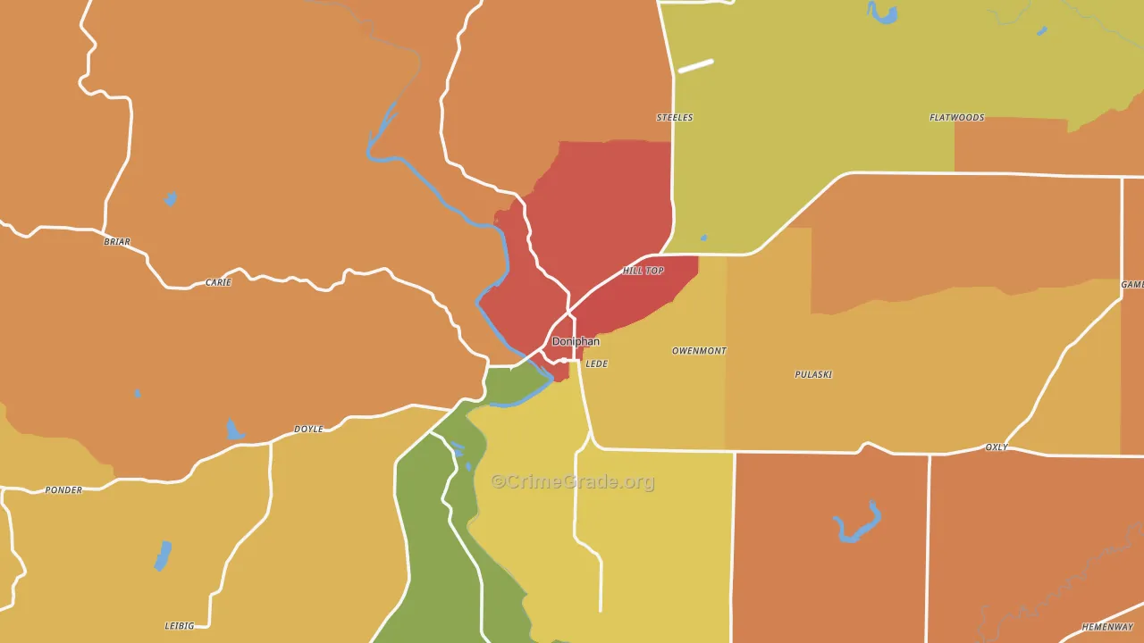 63935, MO Map of Drug-Related Crime Rates