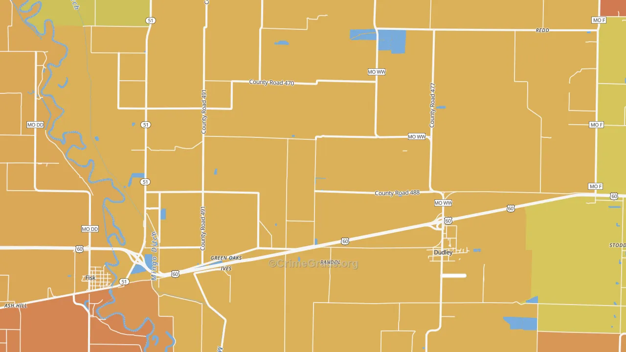 63936, MO Map of Drug-Related Crime Rates