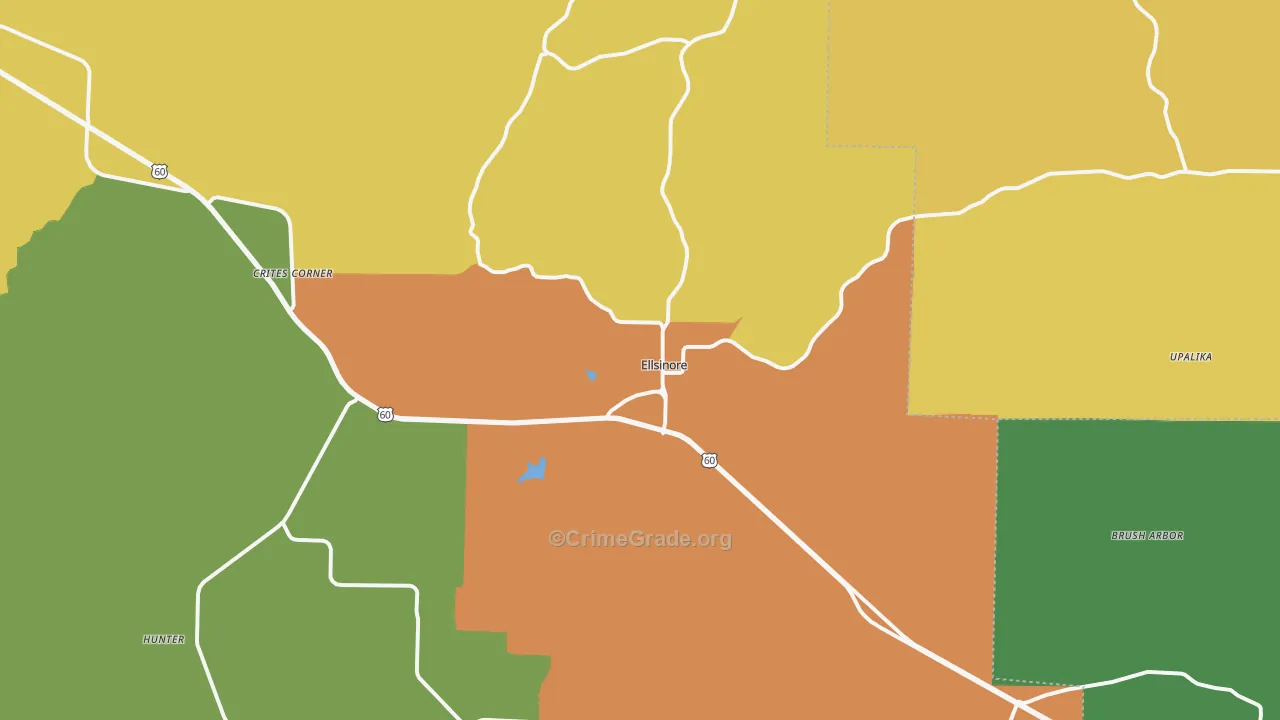 63937, MO Map of Drug-Related Crime Rates