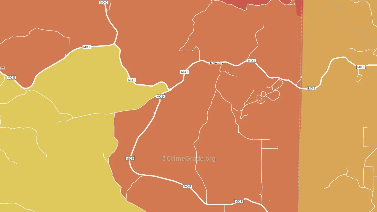 63951, MO Map of Drug-Related Crime Rates