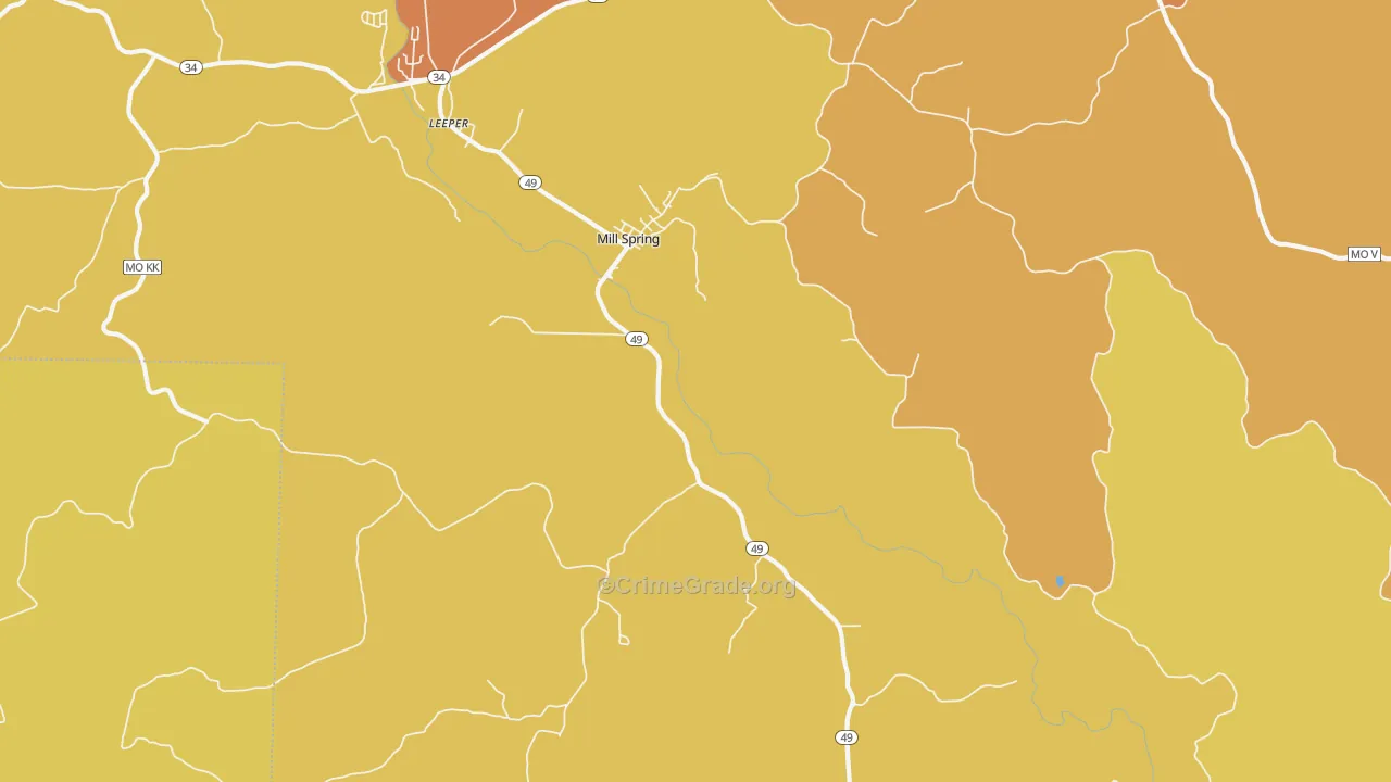 63952, MO Map of Drug-Related Crime Rates