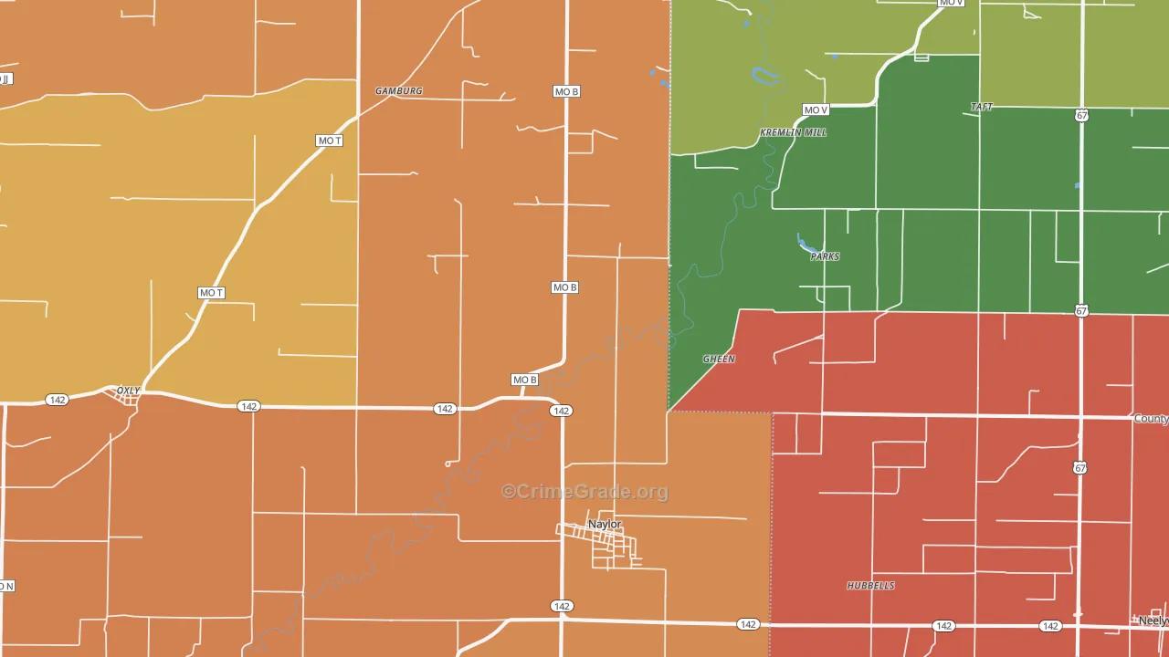 63953, MO Map of Drug-Related Crime Rates