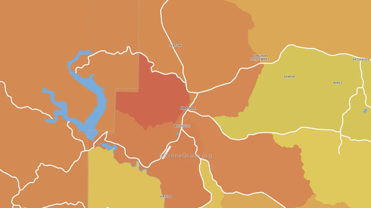 63957, MO Map of Drug-Related Crime Rates