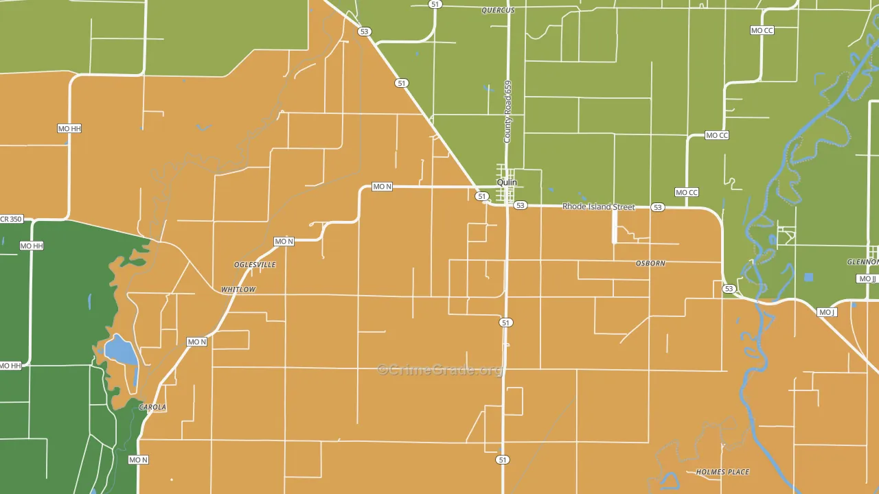63961, MO Map of Drug-Related Crime Rates