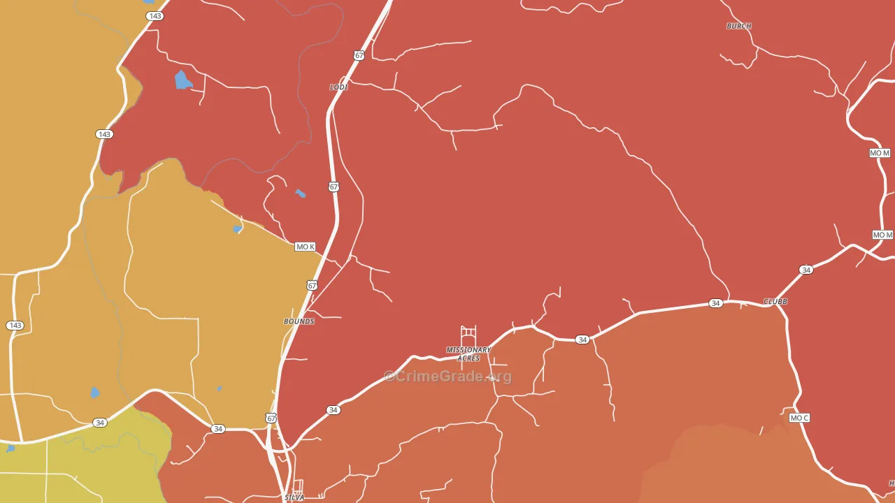 63964, MO Map of Drug-Related Crime Rates
