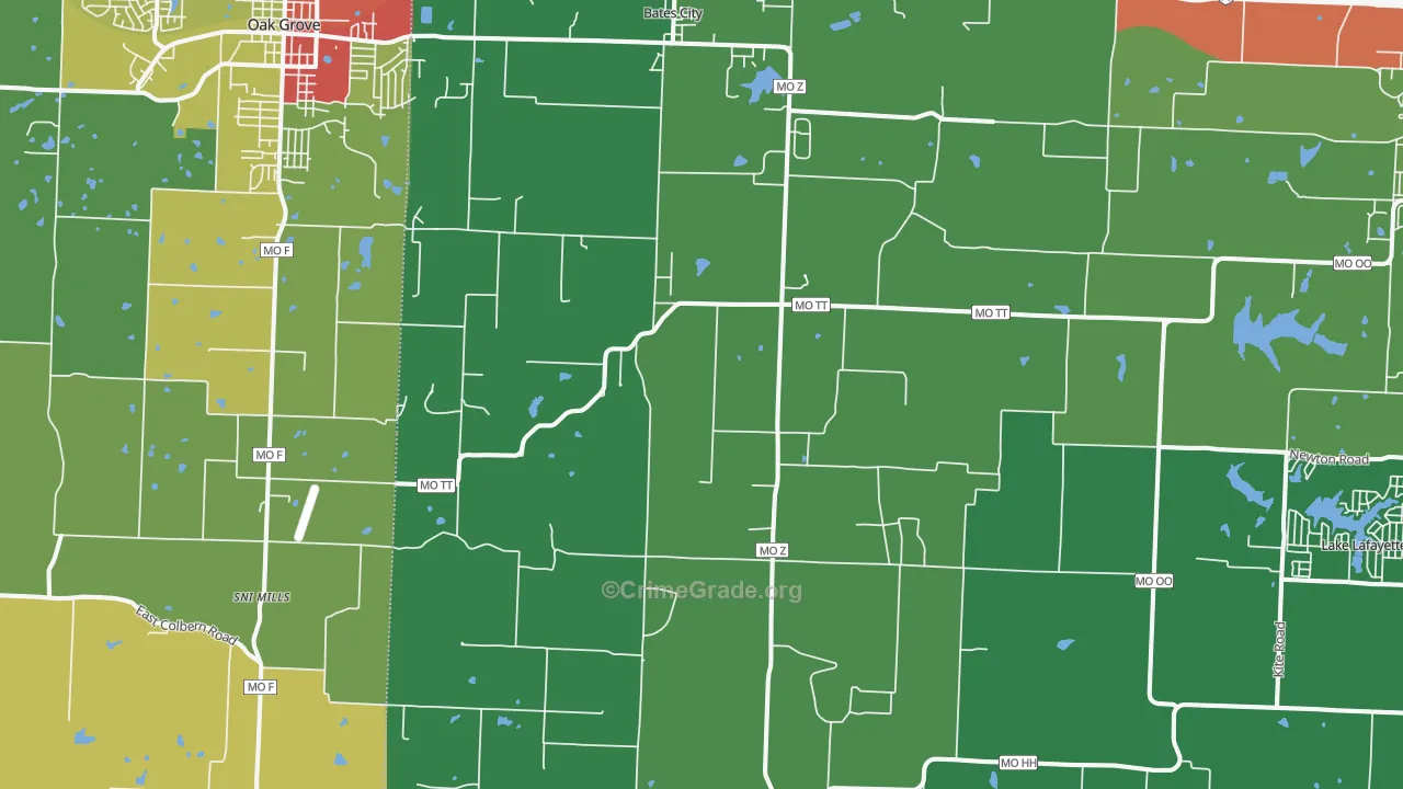 64011, MO Map of Drug-Related Crime Rates