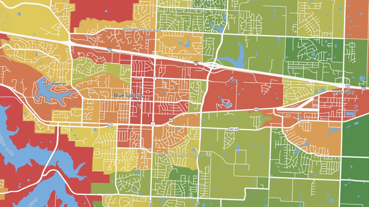 64014, MO Map of Drug-Related Crime Rates