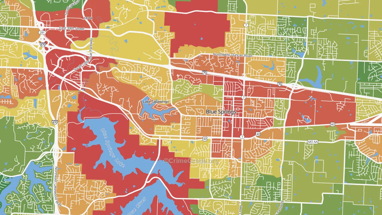 64015, MO Map of Drug-Related Crime Rates