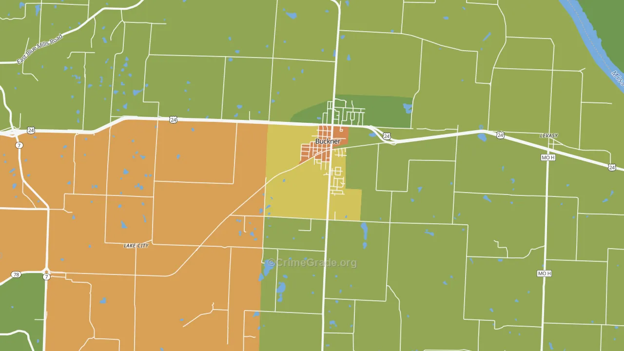 64016, MO Map of Drug-Related Crime Rates