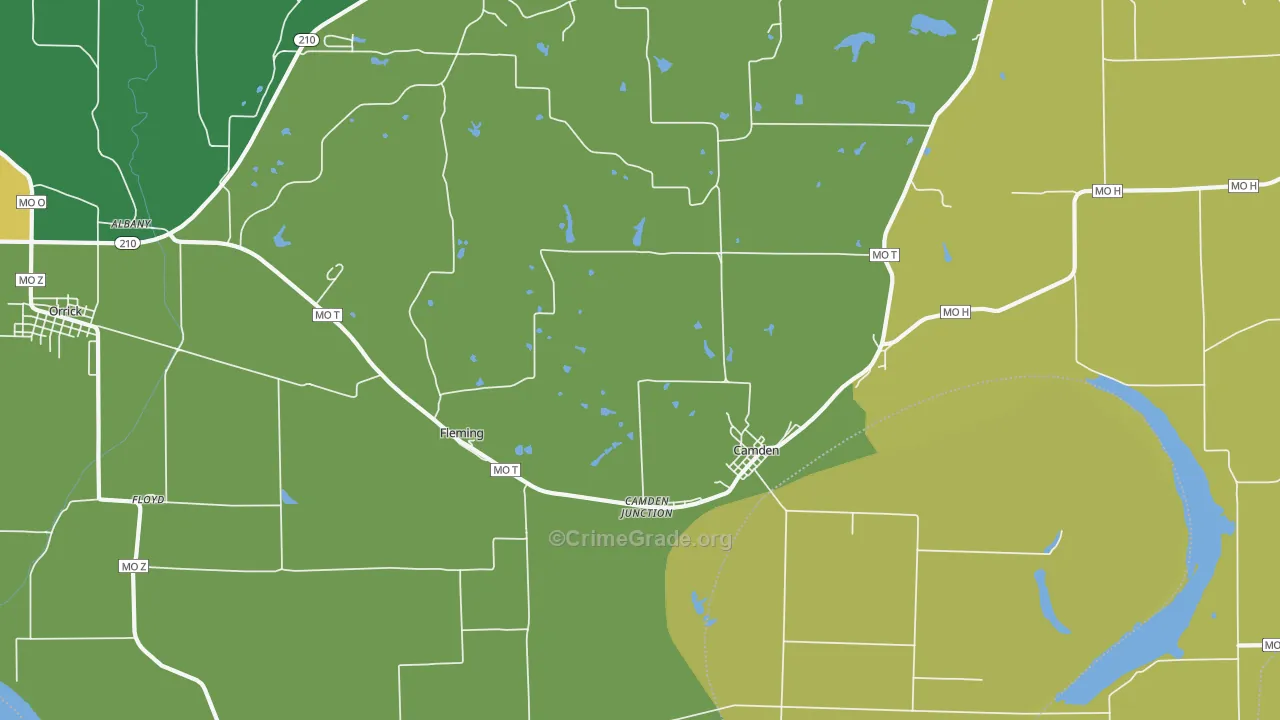 64017, MO Map of Drug-Related Crime Rates