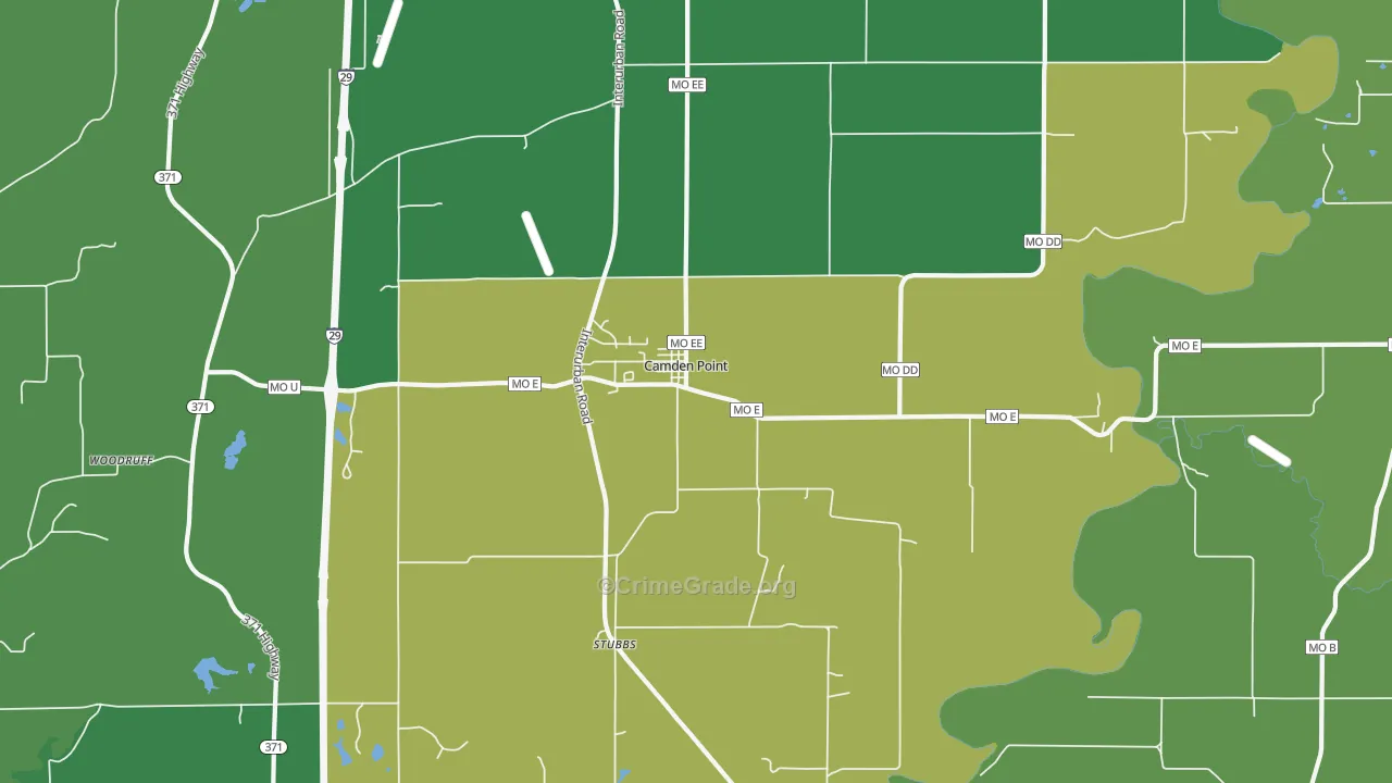 64018, MO Map of Drug-Related Crime Rates