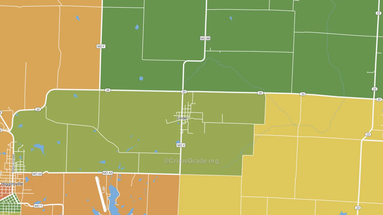 64021, MO Map of Drug-Related Crime Rates