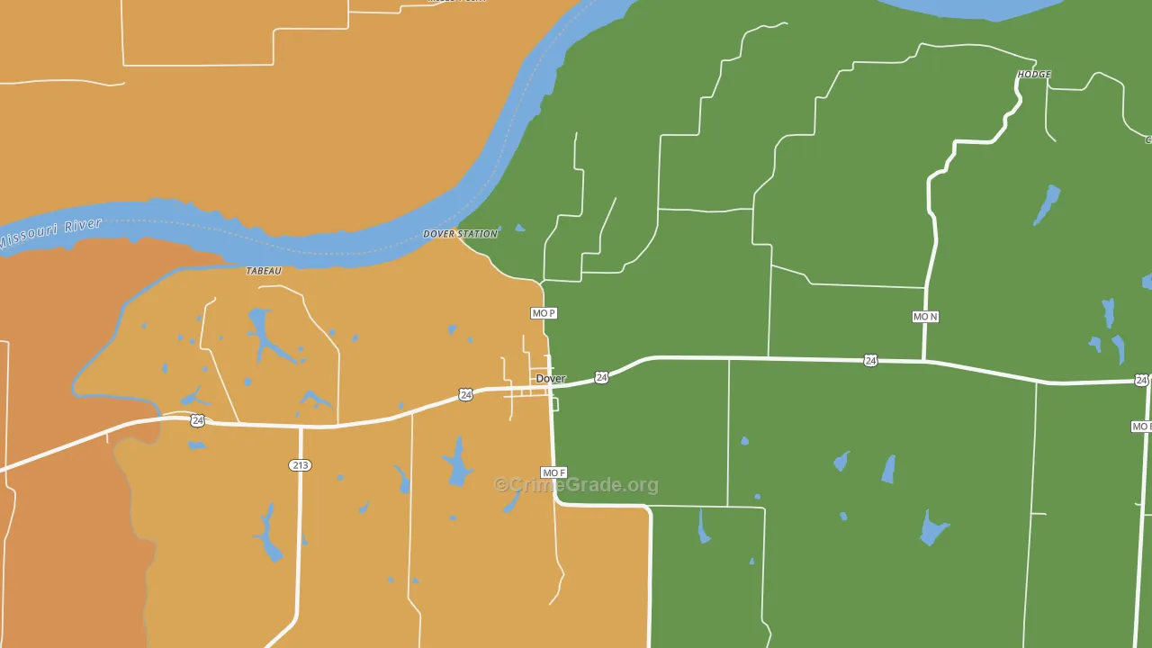 64022, MO Map of Drug-Related Crime Rates