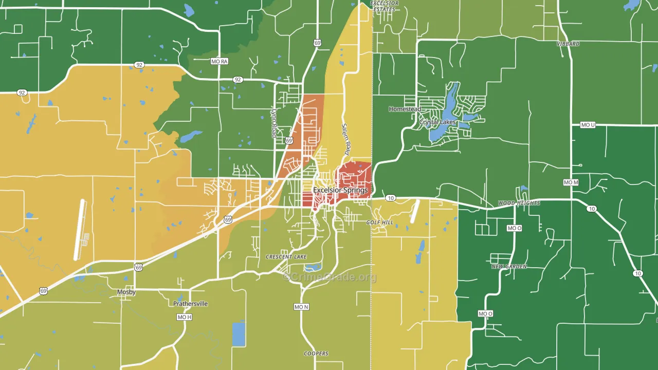 64024, MO Map of Drug-Related Crime Rates