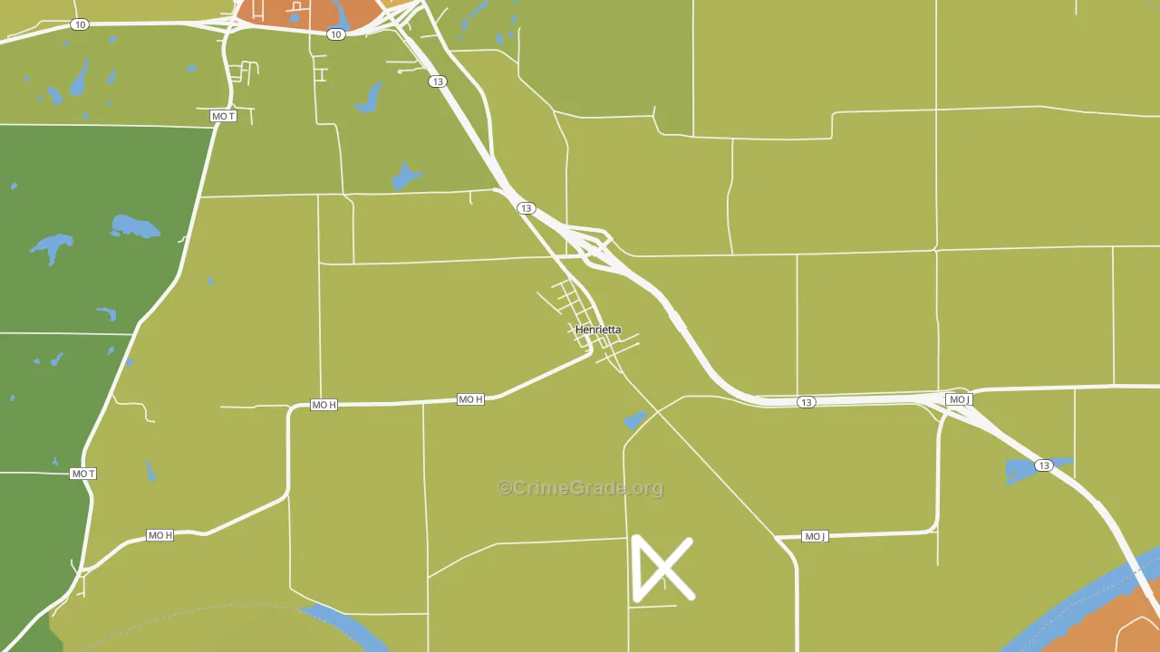 64036, MO Map of Drug-Related Crime Rates