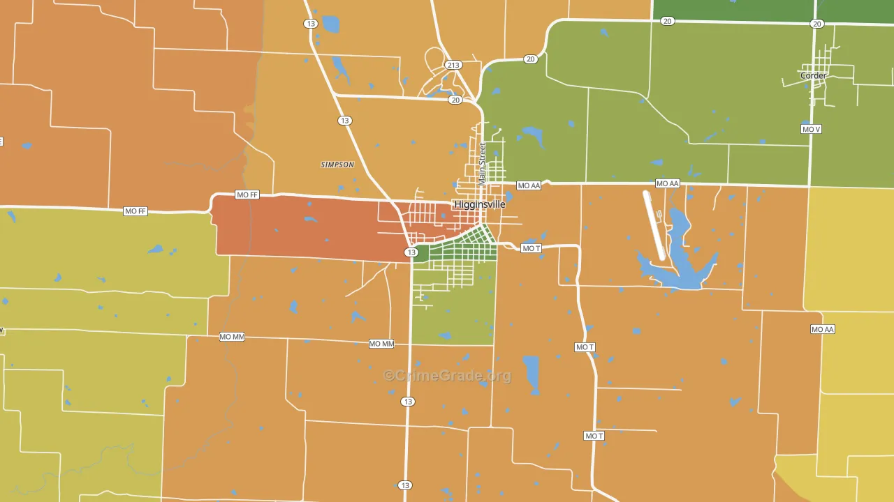 64037, MO Map of Drug-Related Crime Rates