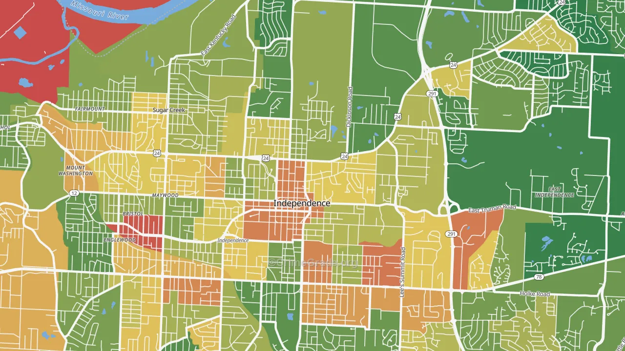 64050, MO Map of Drug-Related Crime Rates