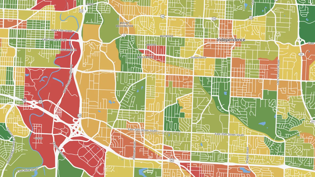 64052, MO Map of Drug-Related Crime Rates