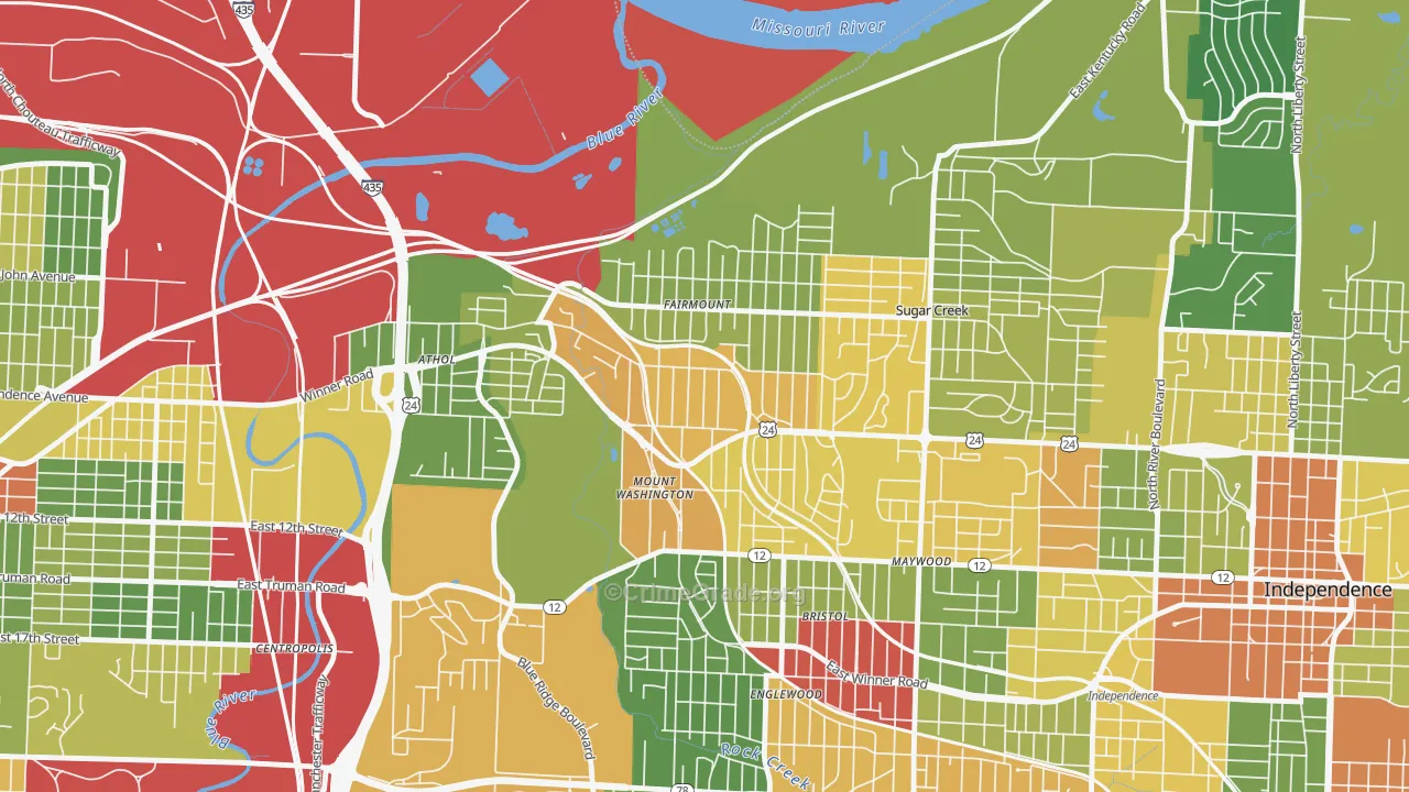 64053, MO Map of Drug-Related Crime Rates