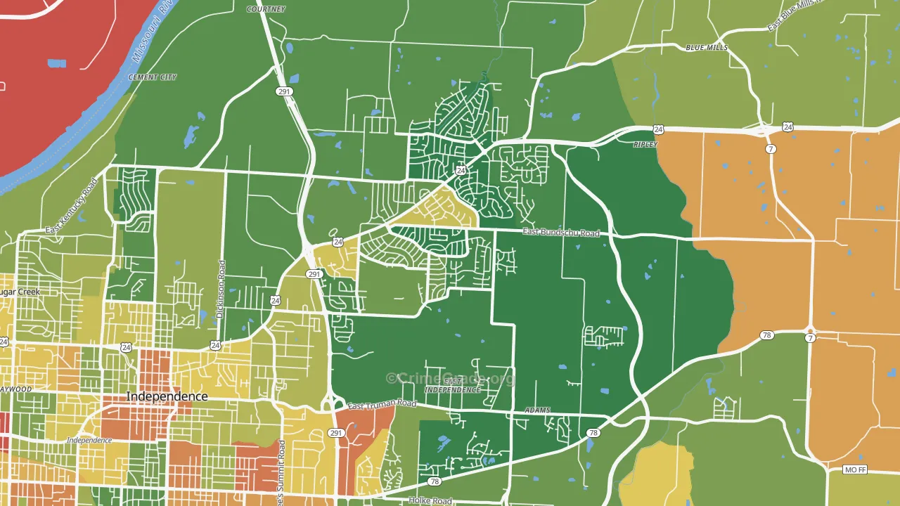 64056, MO Map of Drug-Related Crime Rates