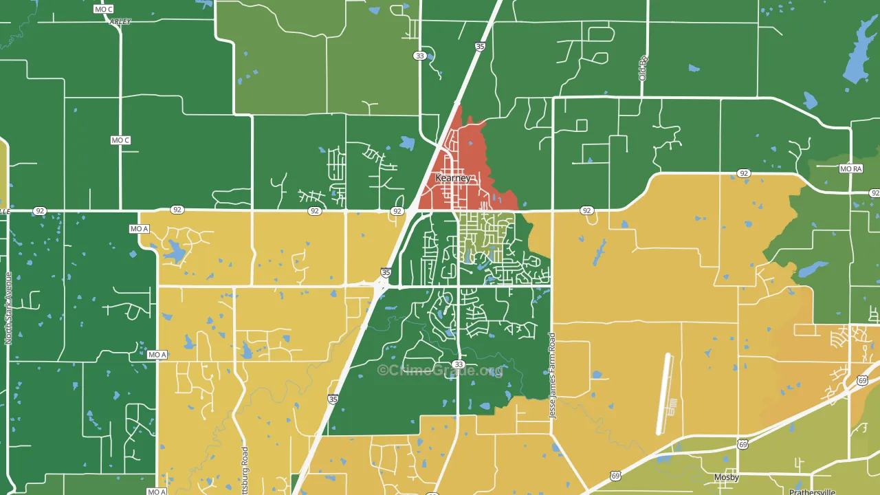 64060, MO Map of Drug-Related Crime Rates