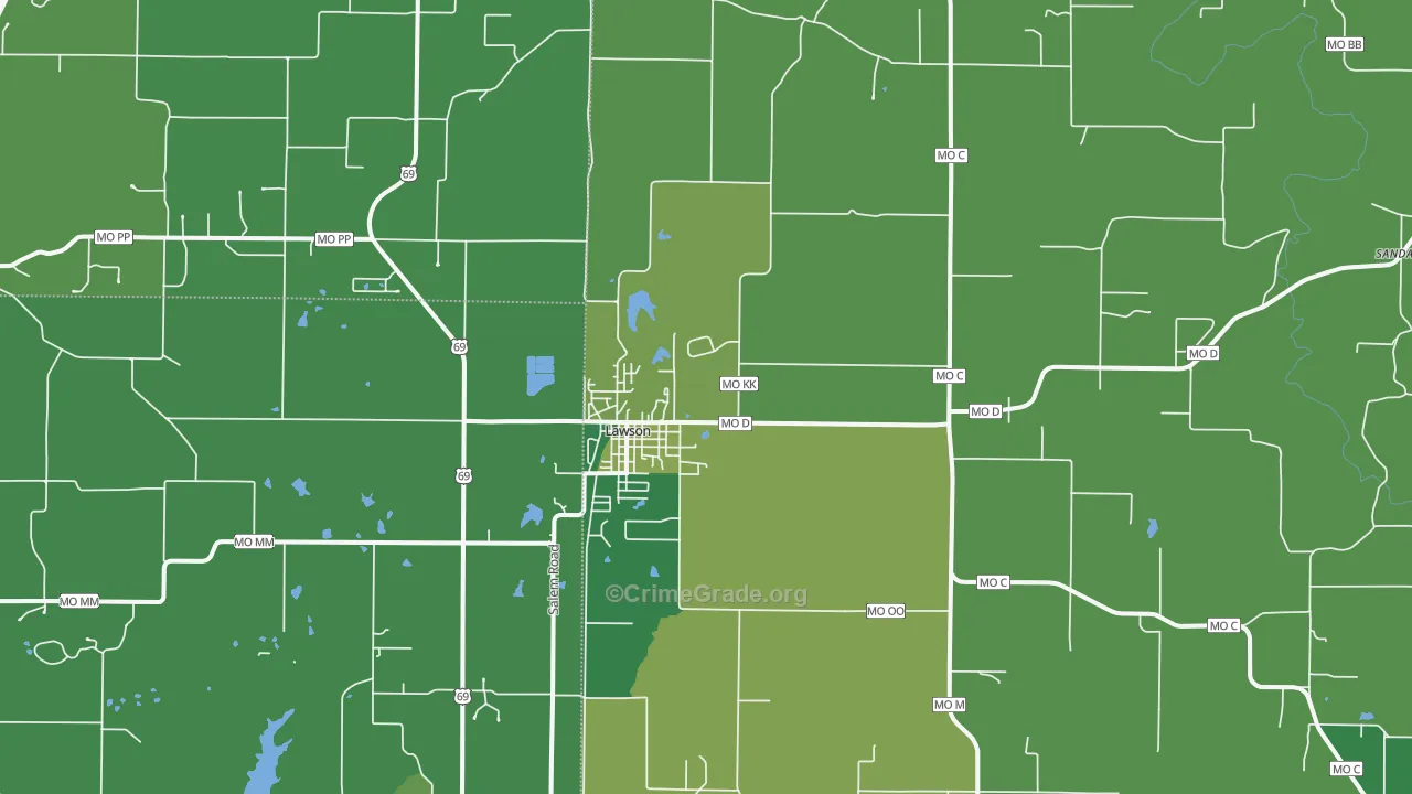 64062, MO Map of Drug-Related Crime Rates