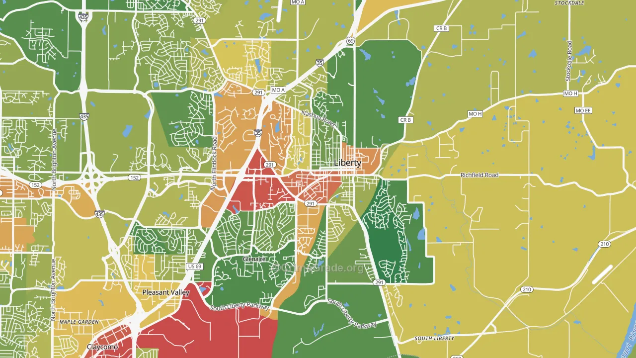 64068, MO Map of Drug-Related Crime Rates