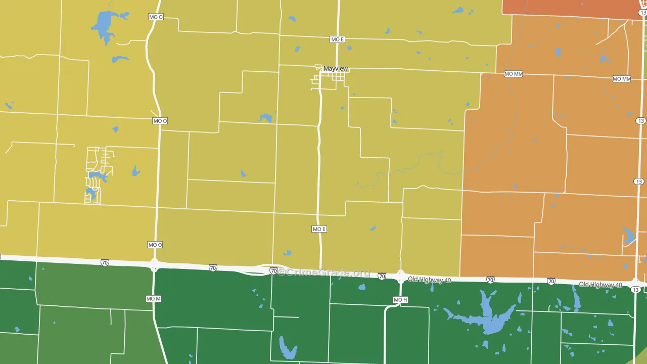 64071, MO Map of Drug-Related Crime Rates