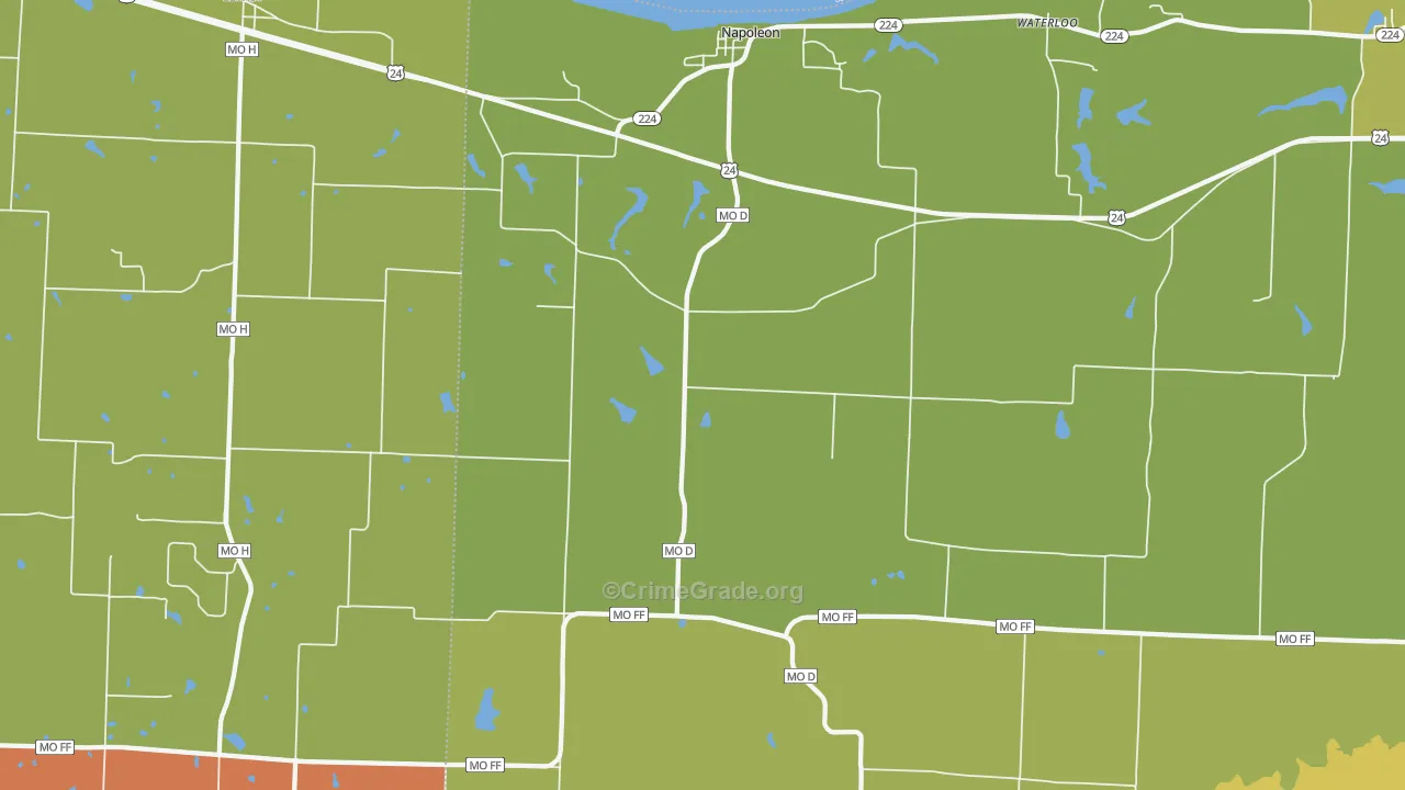 64074, MO Map of Drug-Related Crime Rates