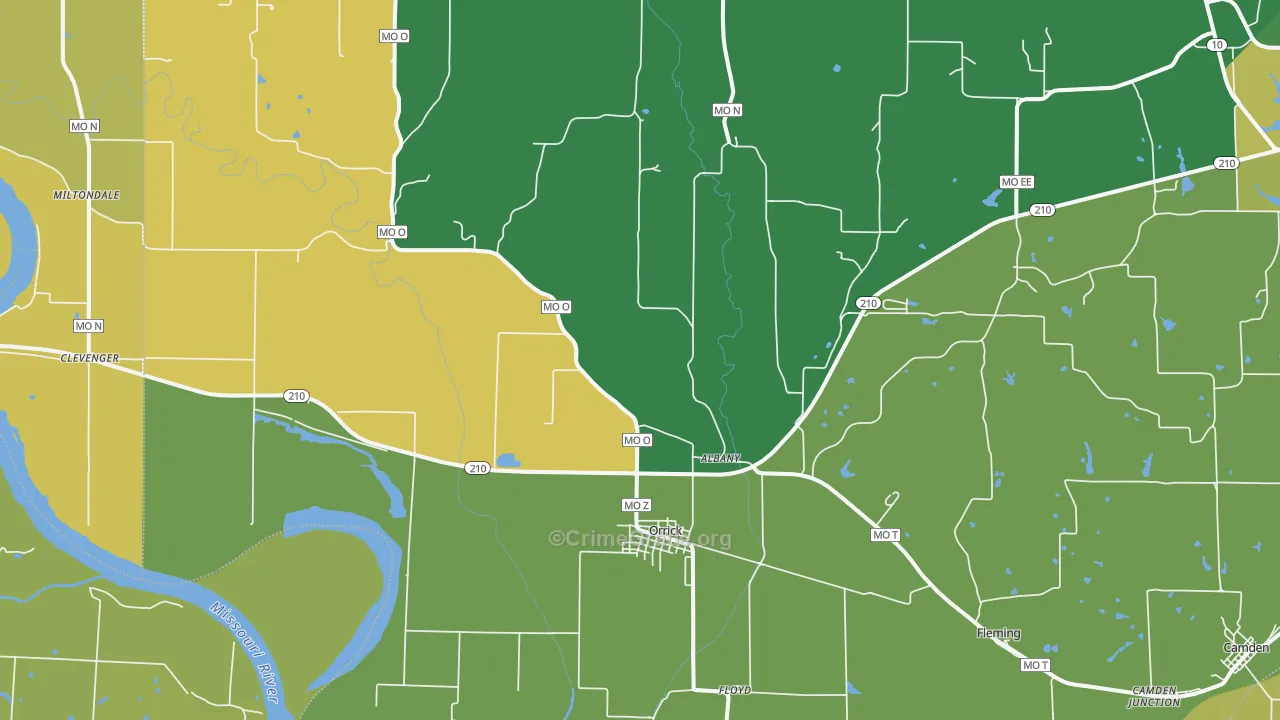 64077, MO Map of Drug-Related Crime Rates