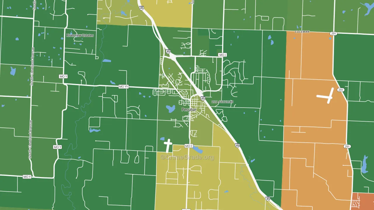 64078, MO Map of Drug-Related Crime Rates