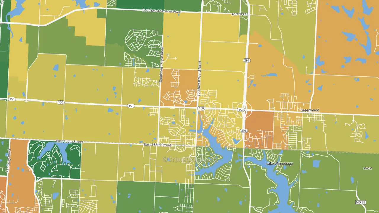 64082, MO Map of Drug-Related Crime Rates