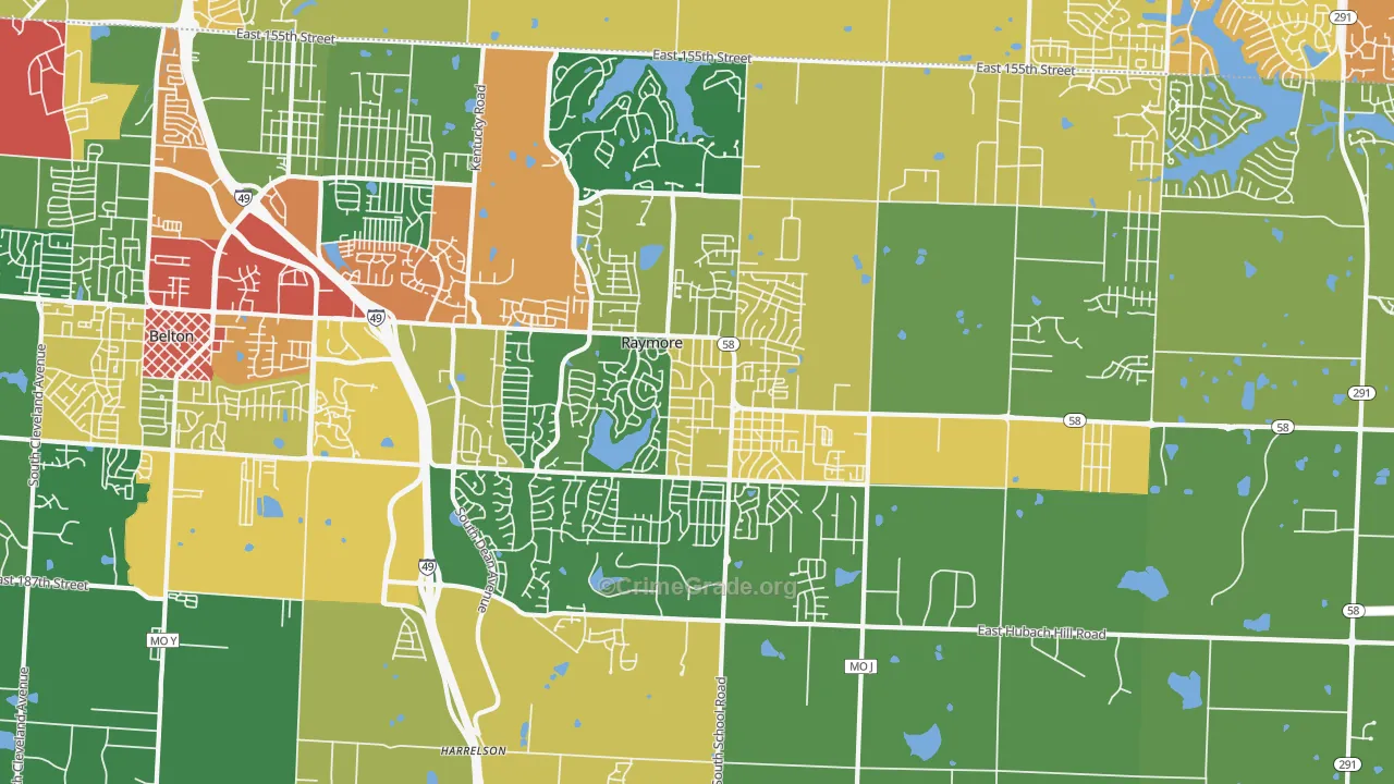 64083, MO Map of Drug-Related Crime Rates