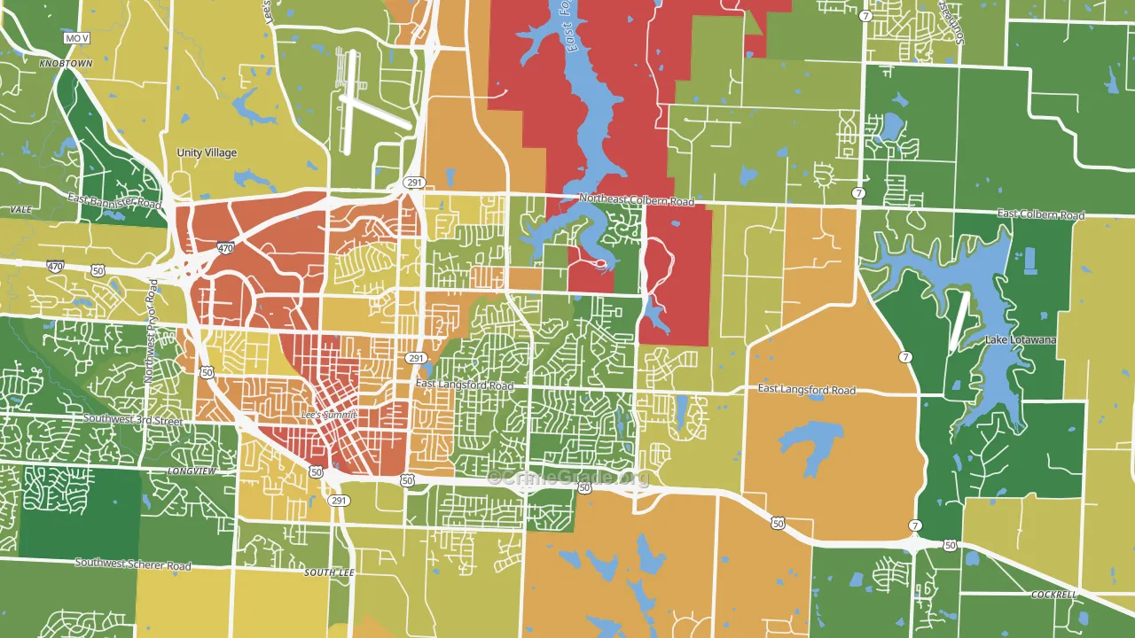 64086, MO Map of Drug-Related Crime Rates