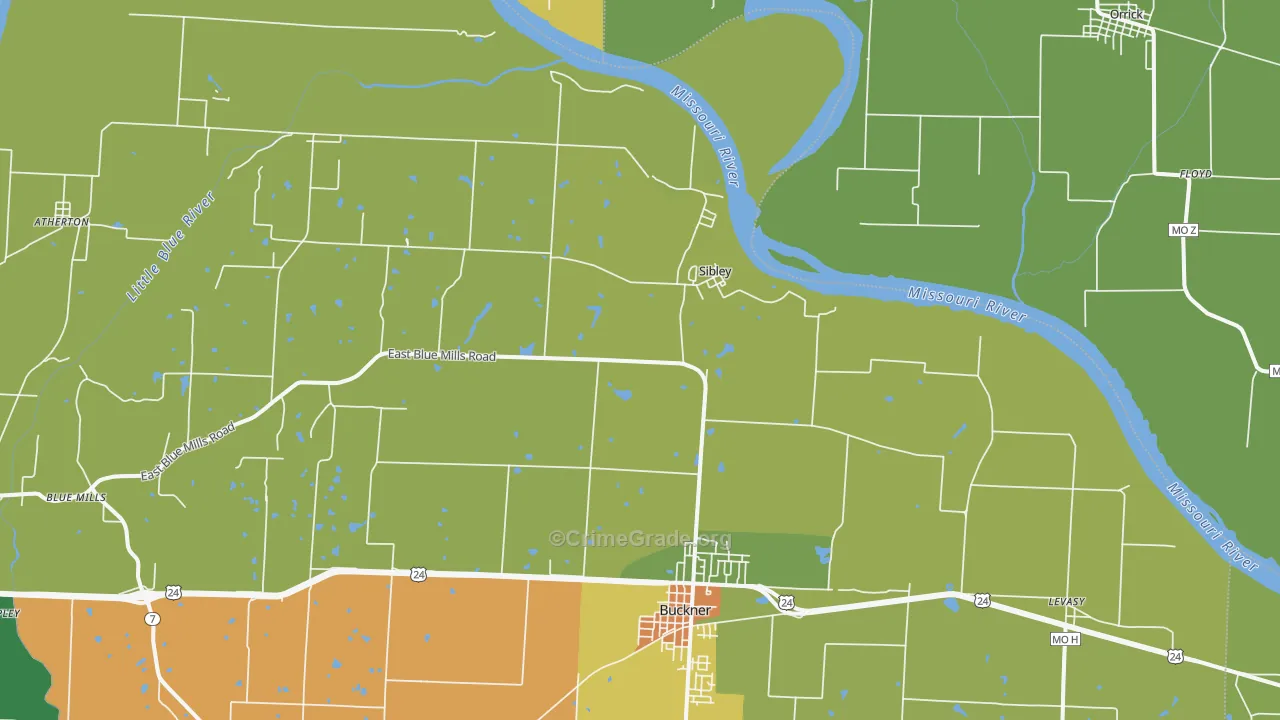 64088, MO Map of Drug-Related Crime Rates