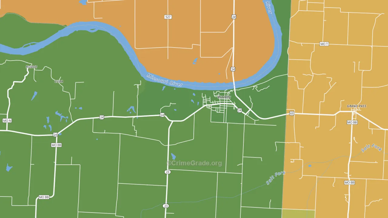 64096, MO Map of Drug-Related Crime Rates