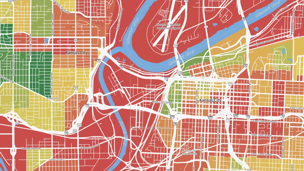 64101, MO Map of Drug-Related Crime Rates