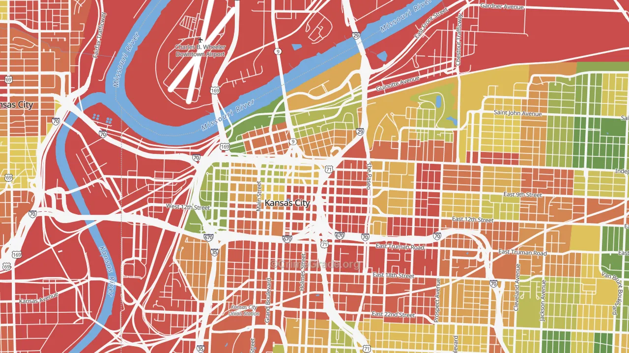 64106, MO Map of Drug-Related Crime Rates