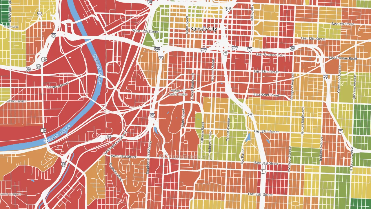 64108, MO Map of Drug-Related Crime Rates