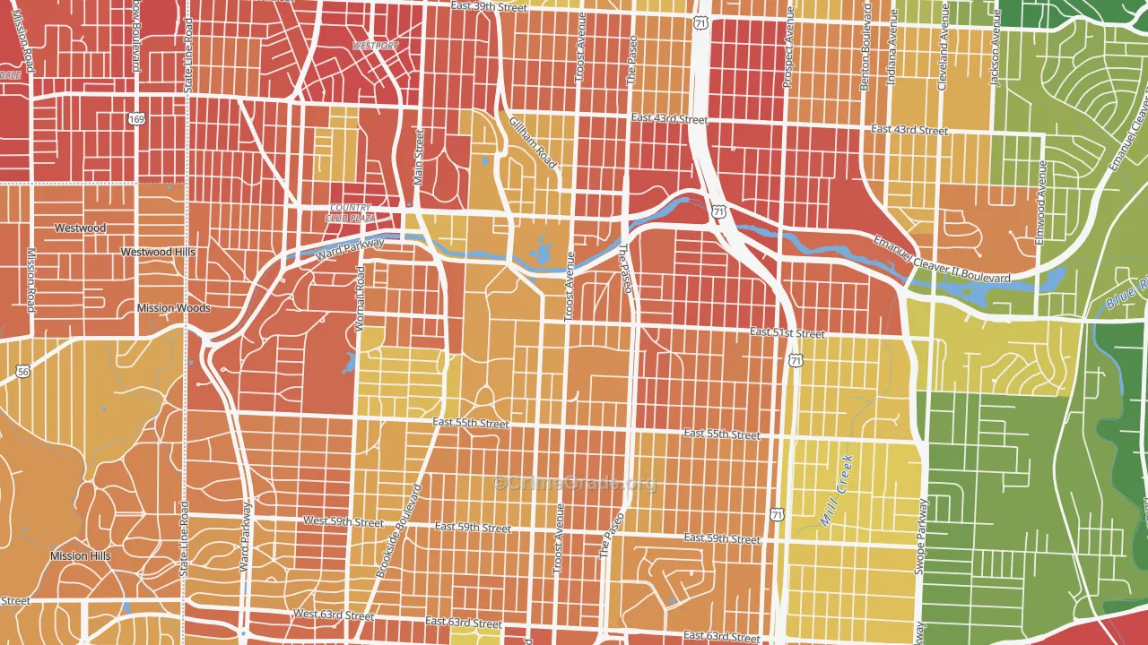 64110, MO Map of Drug-Related Crime Rates