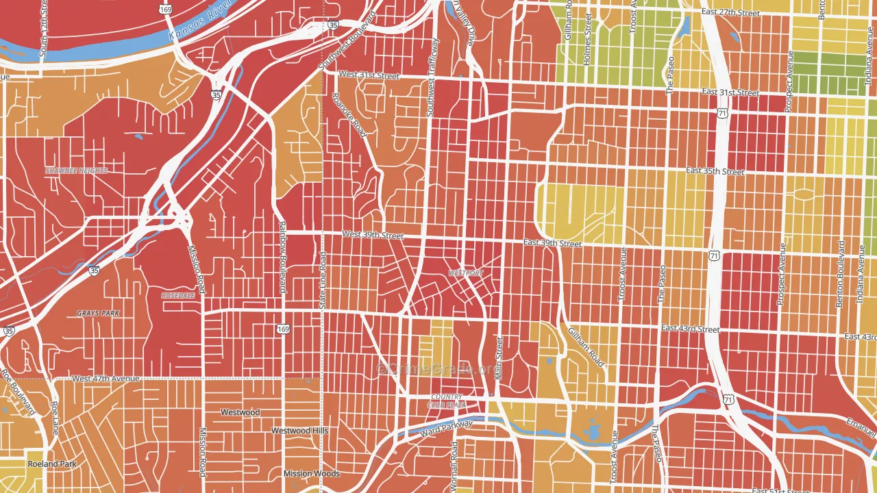 64111, MO Map of Drug-Related Crime Rates